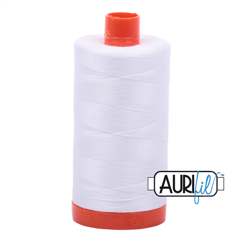 Aurifil 50 Wt 100% Cotton 1300m - 2024 White