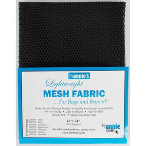 By Annie's Lightweight Mesh Fabric (18"x54") - Black