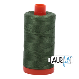 Aurifil 50 Wt 100% Cotton 1300m - 2890 Very Dark Grass Green