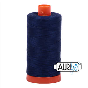 Aurifil 50 Wt 100% Cotton 1300m - 2784 Dark Navy