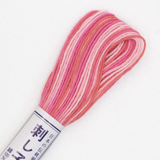 Sashiko Thread Variegated Pink