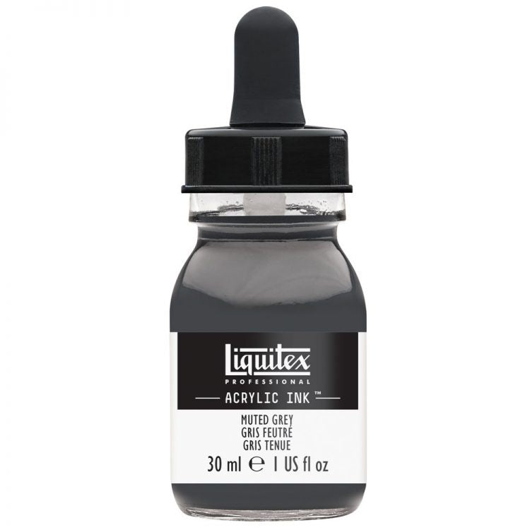 
            
                Load image into Gallery viewer, Liquitex Acrylic Ink 30ml Muted Grey
            
        