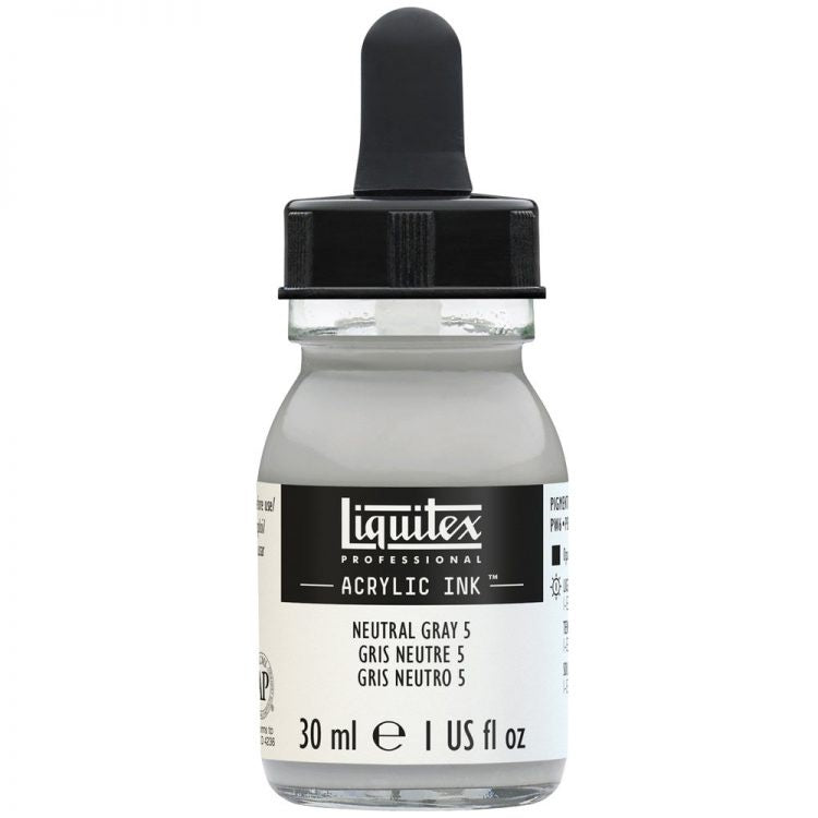 Liquitex Acrylic Ink 30ml Neutral Grey Value 5