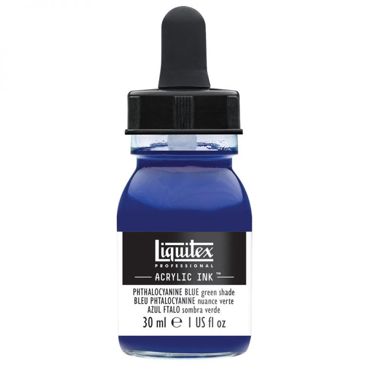 
            
                Load image into Gallery viewer, Liquitex Acrylic Ink 30ml Phthalocyanine Blue (Green Shade)
            
        