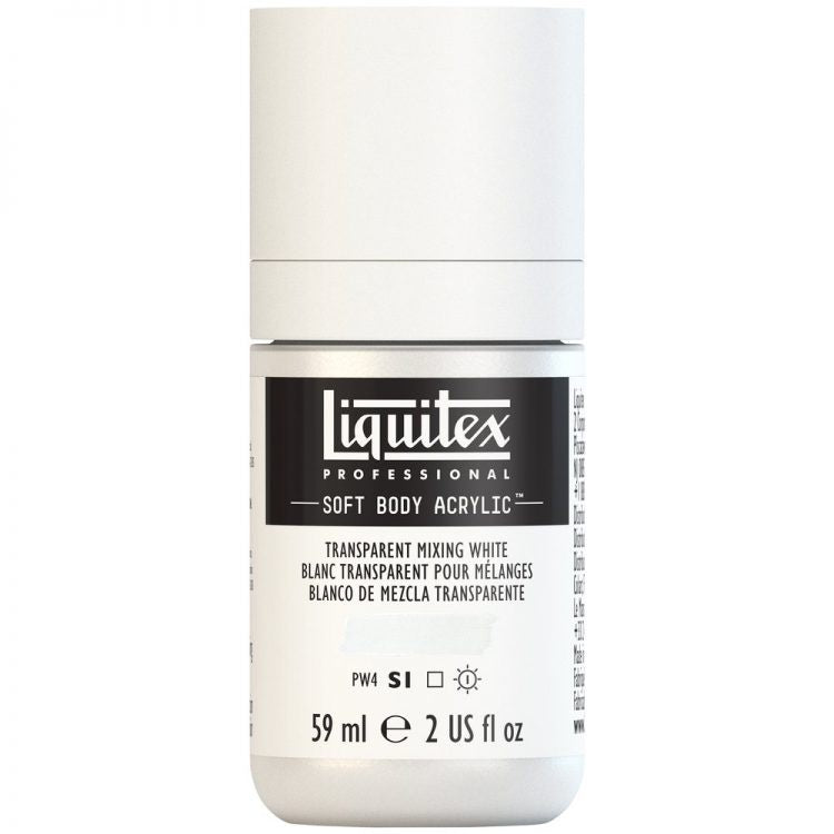 
            
                Load image into Gallery viewer, Liquitex Soft Body Acrylic 59ml Transparent Mixing White
            
        