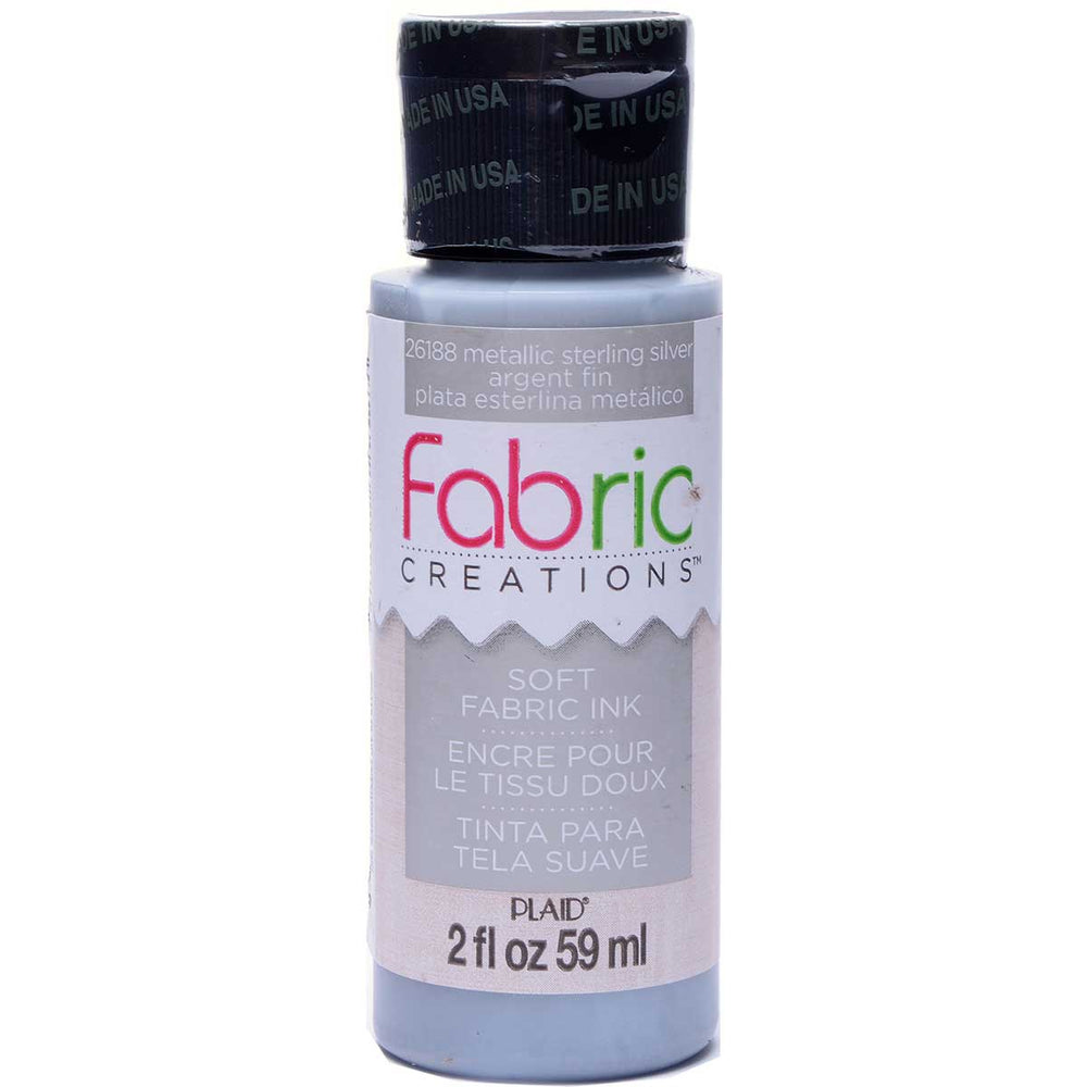 Fabric Creations Soft Fabric Ink 59ml Metallic Silver