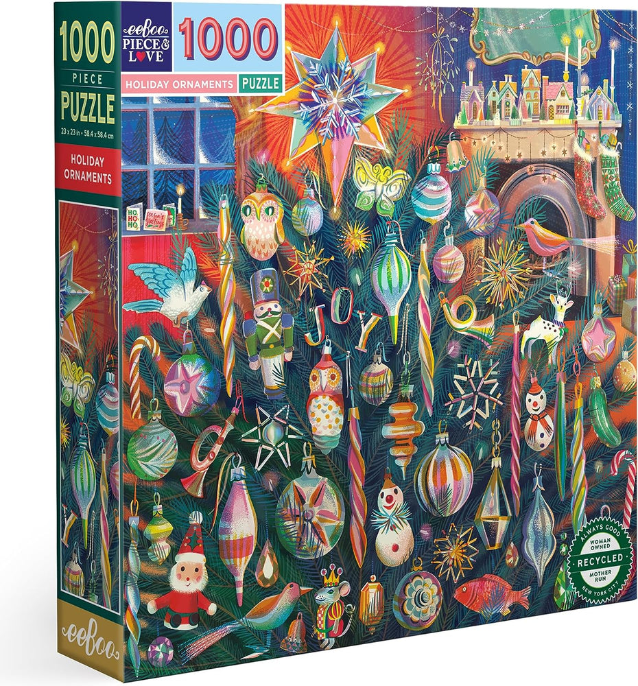 Eeboo 1000pc Puzzle Holiday Ornaments