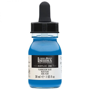 Liquitex Acrylic Ink 30ml Fluorescent Blue