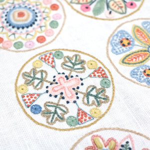 Belgian Linen Embroidery Panel 13 x 13"