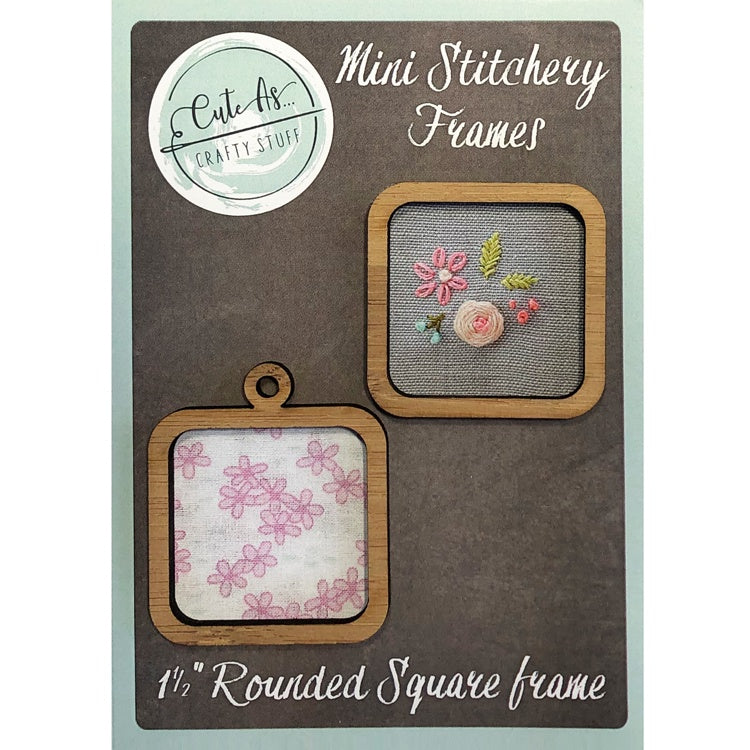 Mini Stitchery Frames 1.5" Rounded Square (2pc)