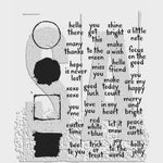 Tim Holtz Cling Stamp Set Note Quotes