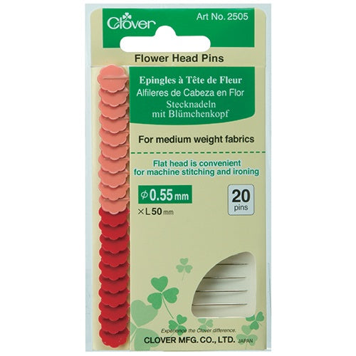 Clover Flower Head Pins 0.55mm - 20 pcs