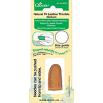 Clover Thimble Natural Fit Leather Medium
