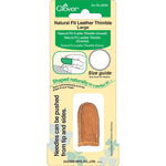 Clover Thimble Natural Fit Leather Large