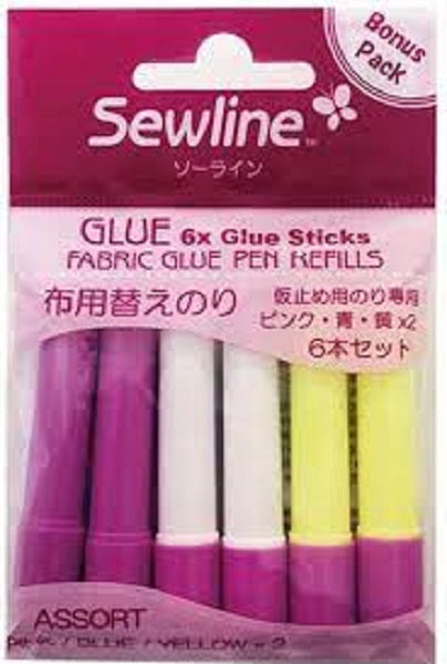 Sewline Fabric Glue Pen Refills - Multi 6 Pack