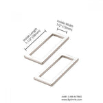 By Annie Rectangle Rings 2 pk - Nickel 1.5in Flat