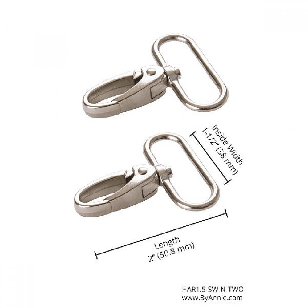  Dritz Swivel Hooks & D Rings 1/2in Gunmetal Bag & Tote