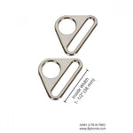 By Annie Triangle Rings 2 pk - Nickel 1.5in Flat