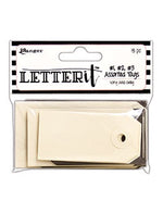 Letter It Tag Assortment Ivory and Grey 18PC