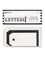 Letter It Tag Assortment Black and White18PC