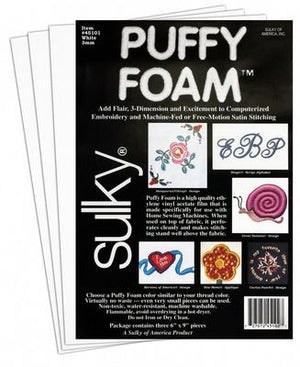 
            
                Load image into Gallery viewer, Sulky Puffy Foam 2mm White 3 pk
            
        