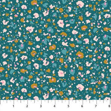 
            
                Load image into Gallery viewer, Terrazzo Leopard Rayon - Teal
            
        
