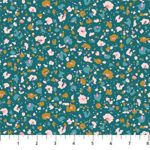 
            
                Load image into Gallery viewer, Terrazzo Leopard Rayon - Teal
            
        