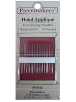 Piecemakers Needles Sharps/Hand Applique Size 12