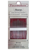 Piecemakers Needles Sharps 5/10 Assorted