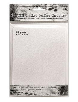 Tim Holtz Distress Cracked Leather Cardstock 4.25x5.5" 12 PK