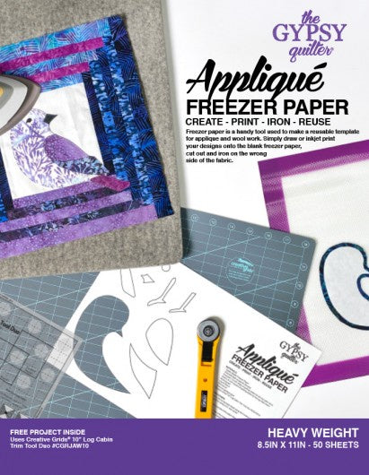 The Gypsy Quilter Freezer Paper - 8.5" x 11" 50ct