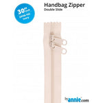 By Annie Double Slide Handbag Zipper - 30" Ivory