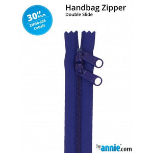 By Annie Double Slide Handbag Zipper - 30" Cobalt Blue