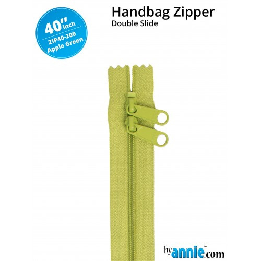 
            
                Load image into Gallery viewer, By Annie Double Slide Handbag Zipper - 40&amp;quot; Apple Green
            
        