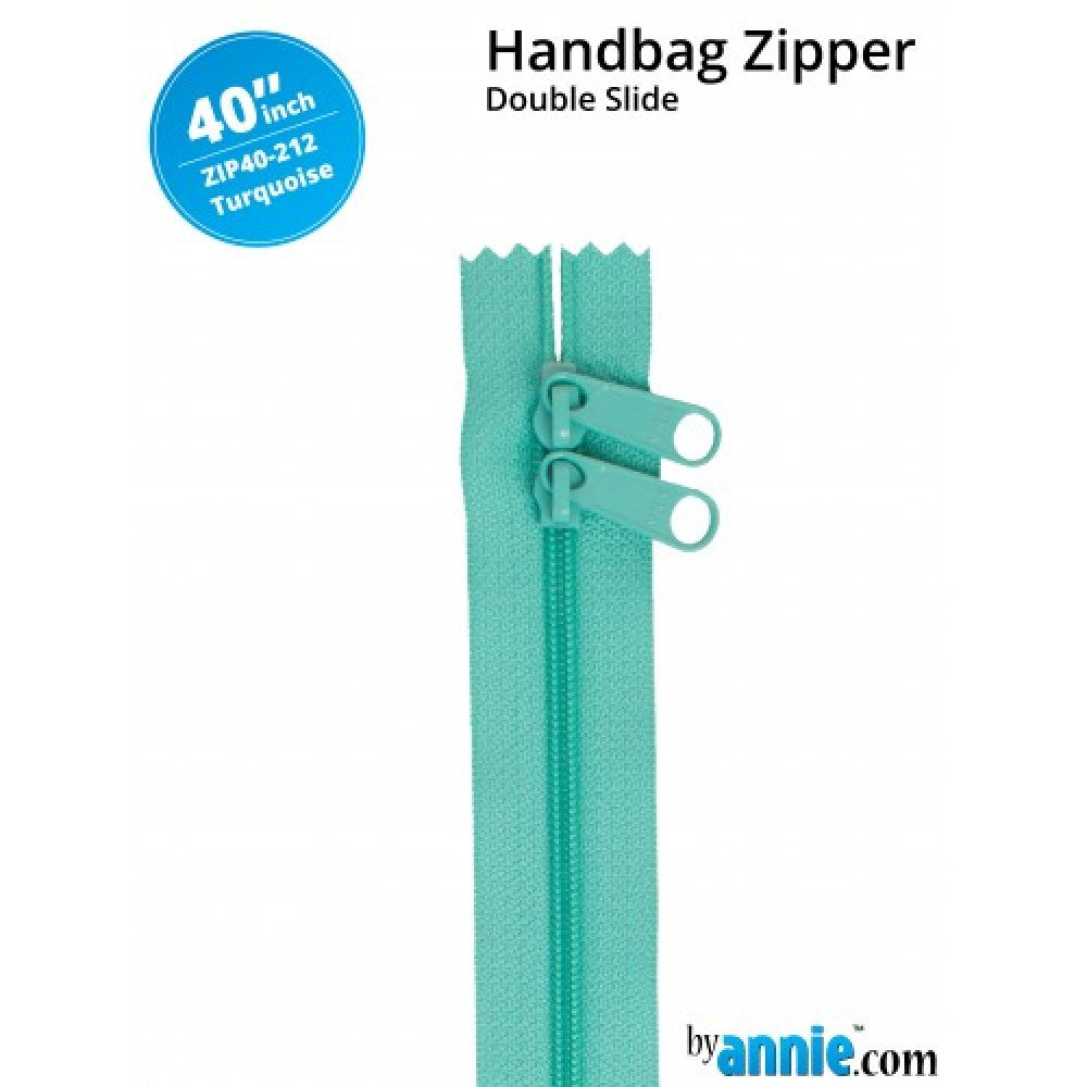 
            
                Load image into Gallery viewer, By Annie Double Slide Handbag Zipper - 40&amp;quot; Turquoise
            
        