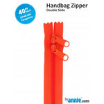 By Annie Double Slide Handbag Zipper - 40" Tangerine