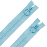 9" Light Blue Hoop Pull Zipper (2pk)