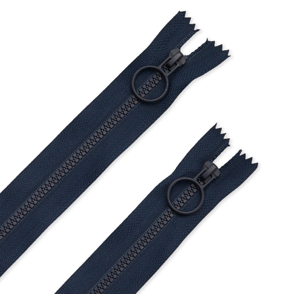 
            
                Load image into Gallery viewer, 9&amp;quot; Navy Hoop Pull Zipper (2pk)
            
        