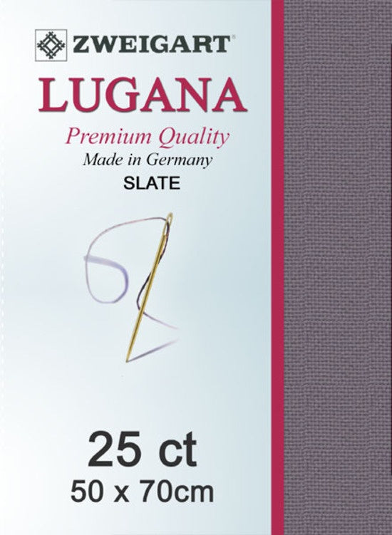 Zweigart Lugana Embroidery Fabric 25ct Evenweave)  - Slate