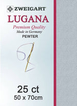Zweigart Lugana Embroidery Fabric 25ct (Evenweave) - Pewter 713