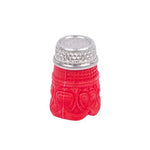 Silicone Thimble with Steel Top Red - Medium