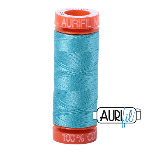 Aurifil 50 Wt 100% Cotton  200m - 5005 Bright Turquoise
