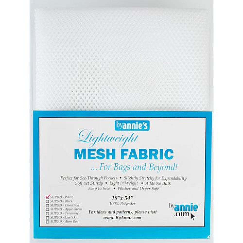 By Annie's Lightweight Mesh Fabric (18"x54") - White
