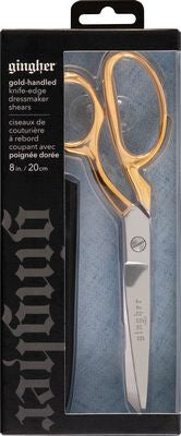 Gingher 8" Knife Edge Gold Handle Dressmaker Shears
