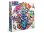 EeBoo 500pc Puzzle Round Birds & Flowers