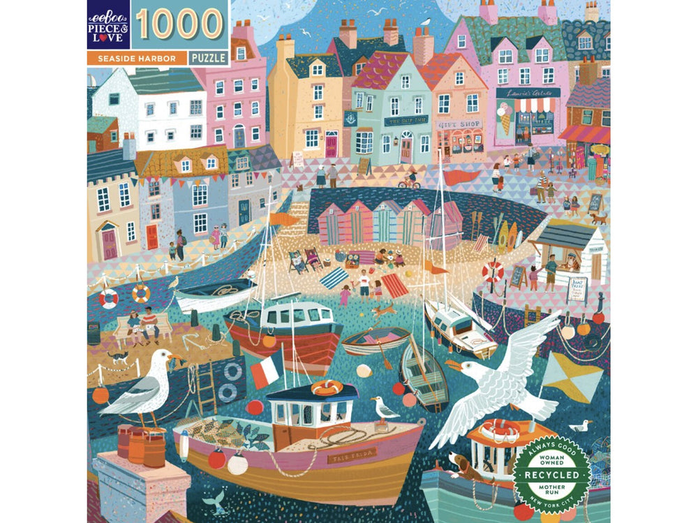 Eeboo 1000pc Puzzle Seaside Harbor