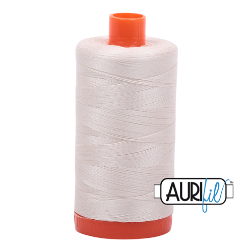Aurifil 50 Wt 100% Cotton 1300m - 2309 Silver White