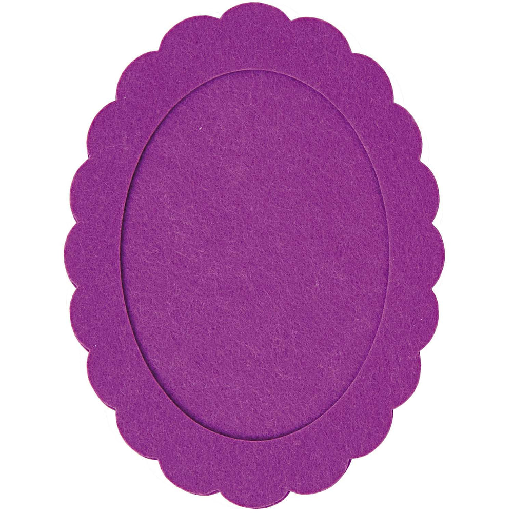 Felt Frame Purple Oval 15 x 20cm