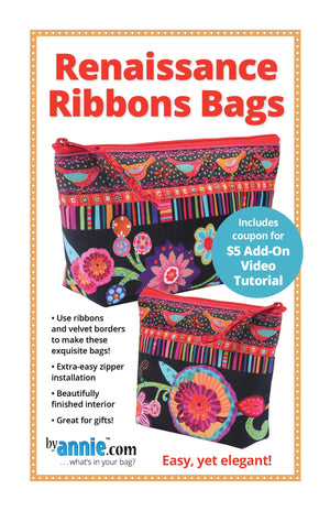 
            
                Load image into Gallery viewer, By Annie Pattern Renaissance Ribbons Bags
            
        