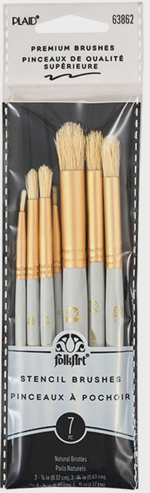 Folk Art Stencil Brush Set 7 PCS